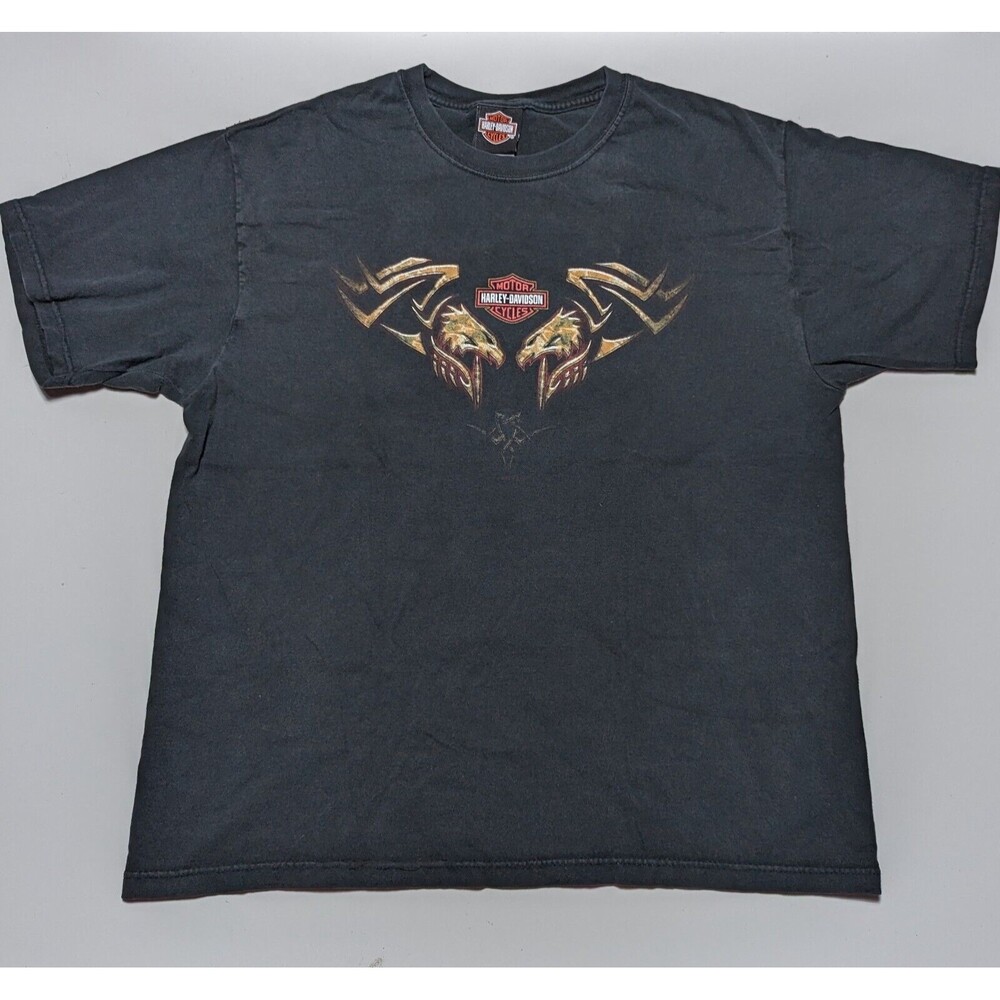 Vintage Harley Davidson Shirt Mens Large Black Low Country Charleston SC 2005